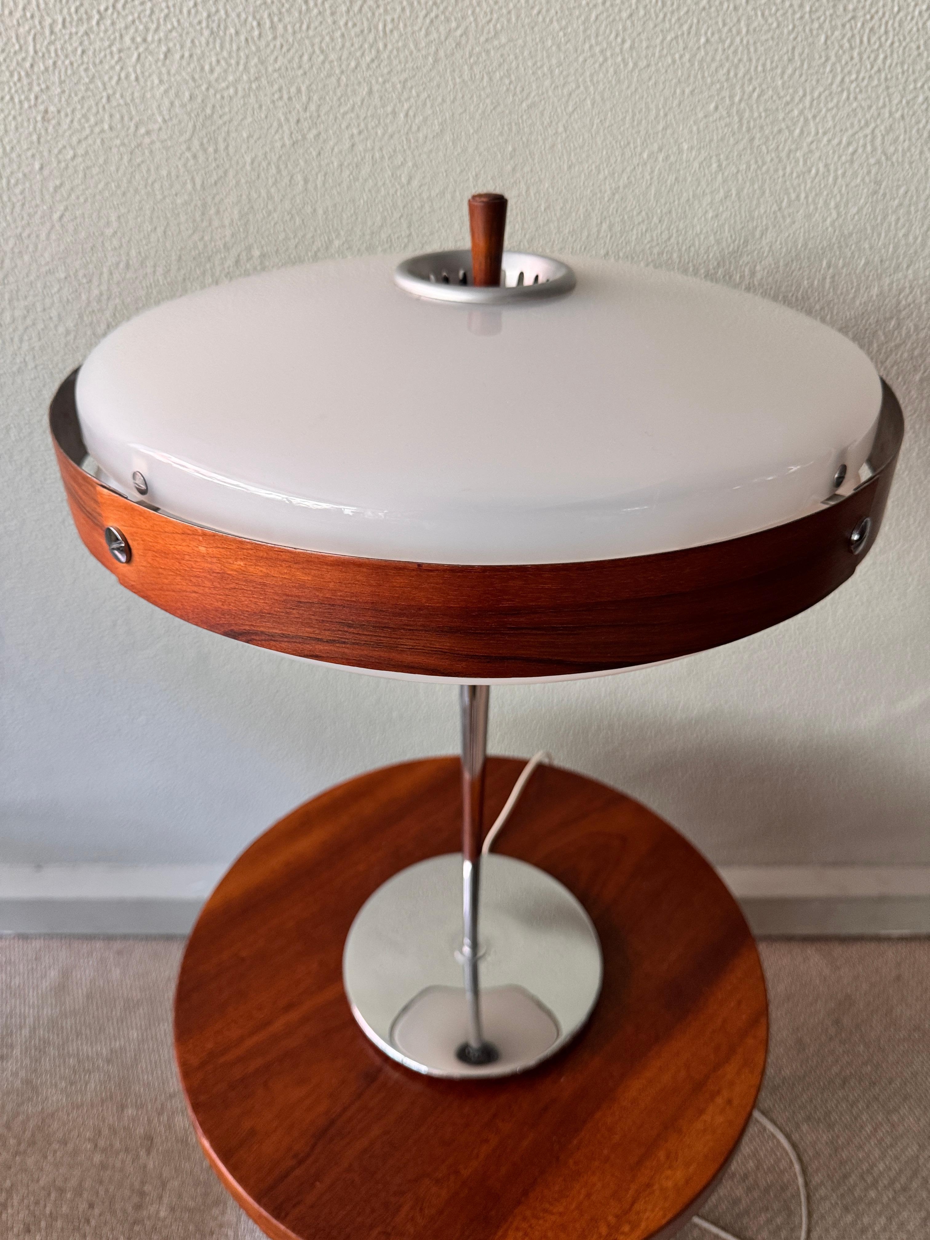Mid-Century Wood, Chrome, and Acrylic 