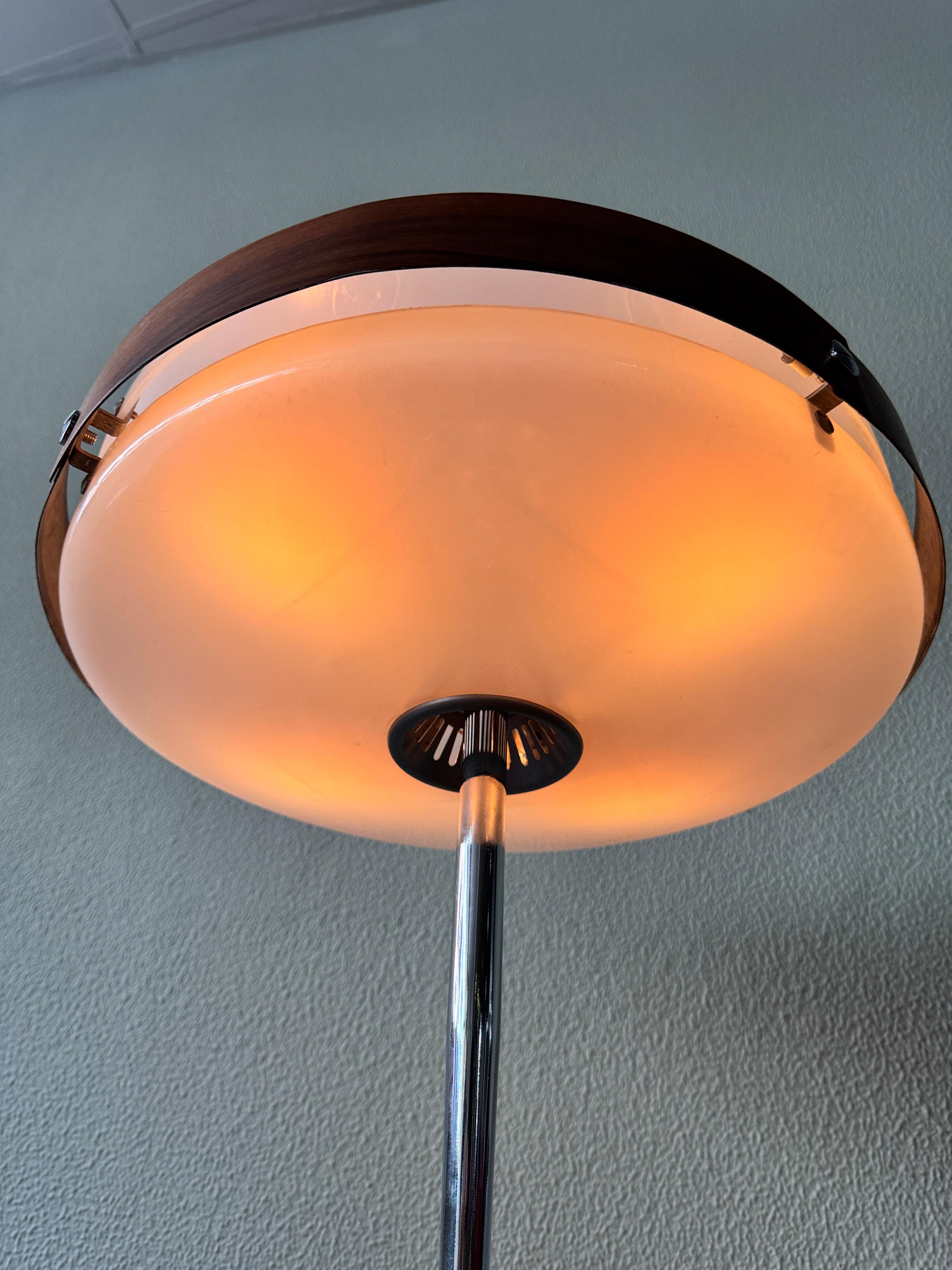 Mid-Century Wood, Chrome, and Acrylic 