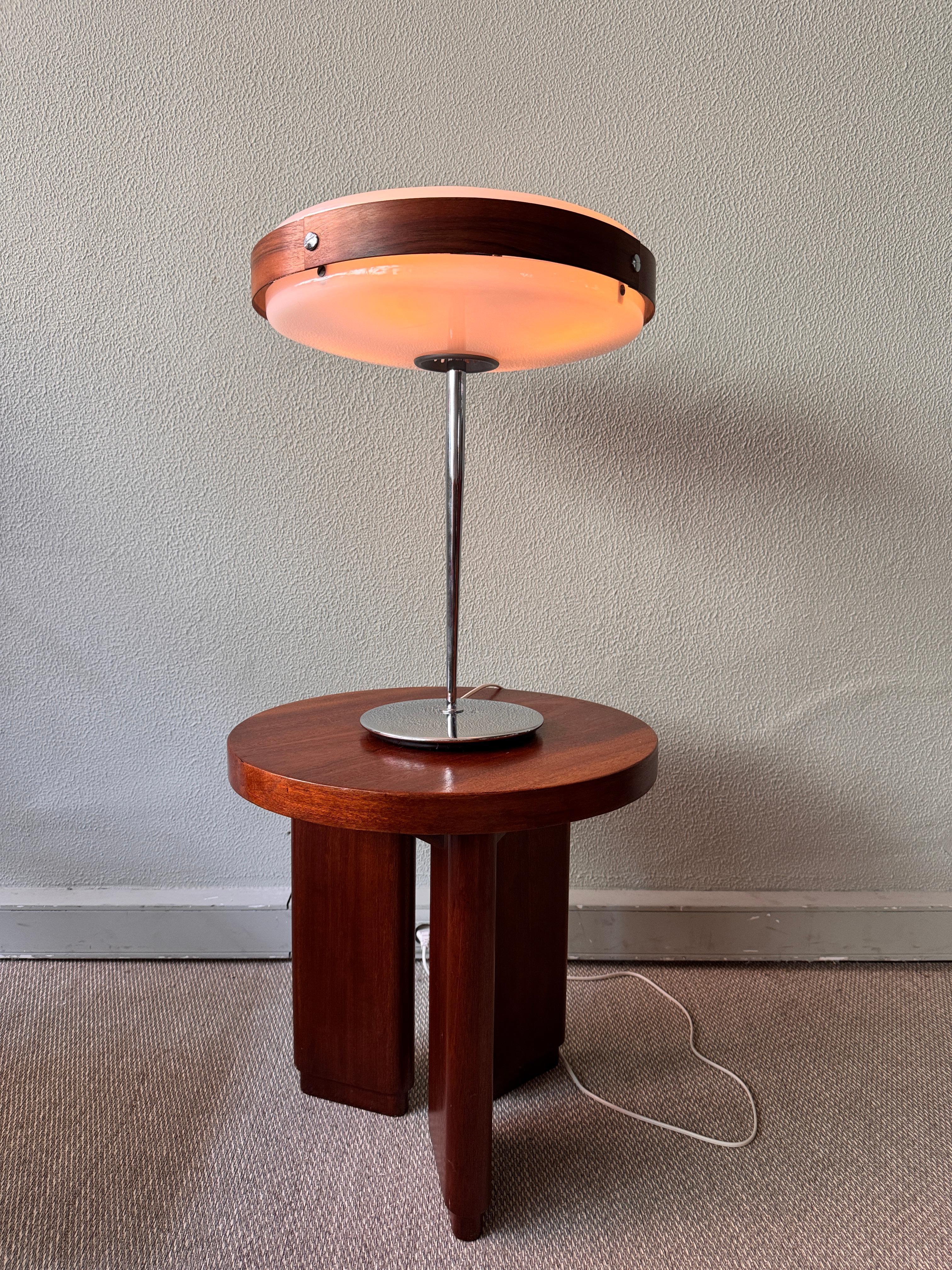 Mid-Century Wood, Chrome, and Acrylic 