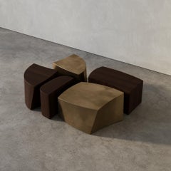 Eclipse Modular Coffee Table in Walnut & Metal by Hegi Design House