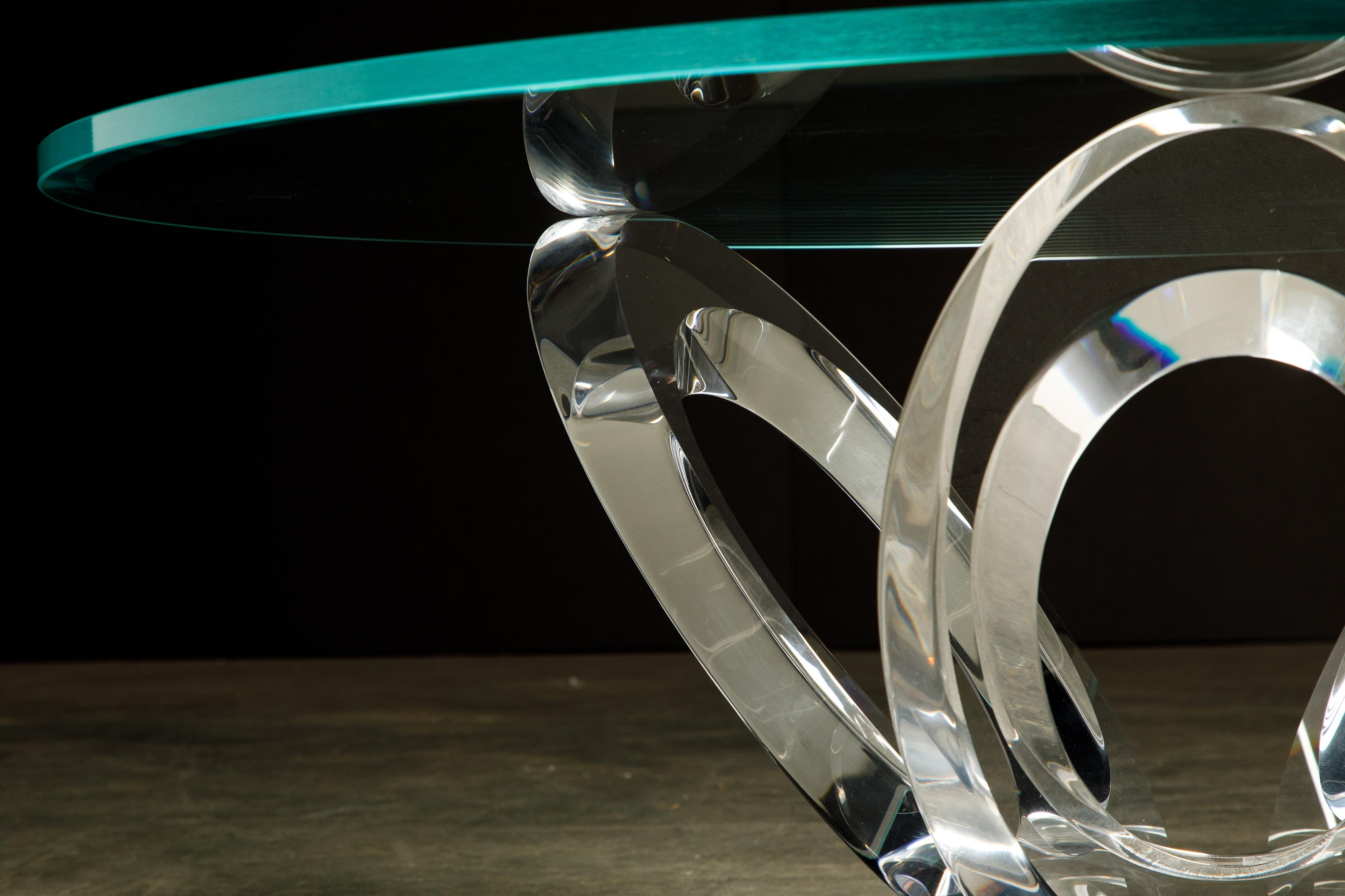'Eclipse of Time' Lucite Coffee Table by Mikhail Loznikov, 1990, Signed 8