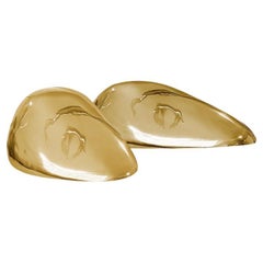 Eclipse: Polished Brass Pebble Sculpture