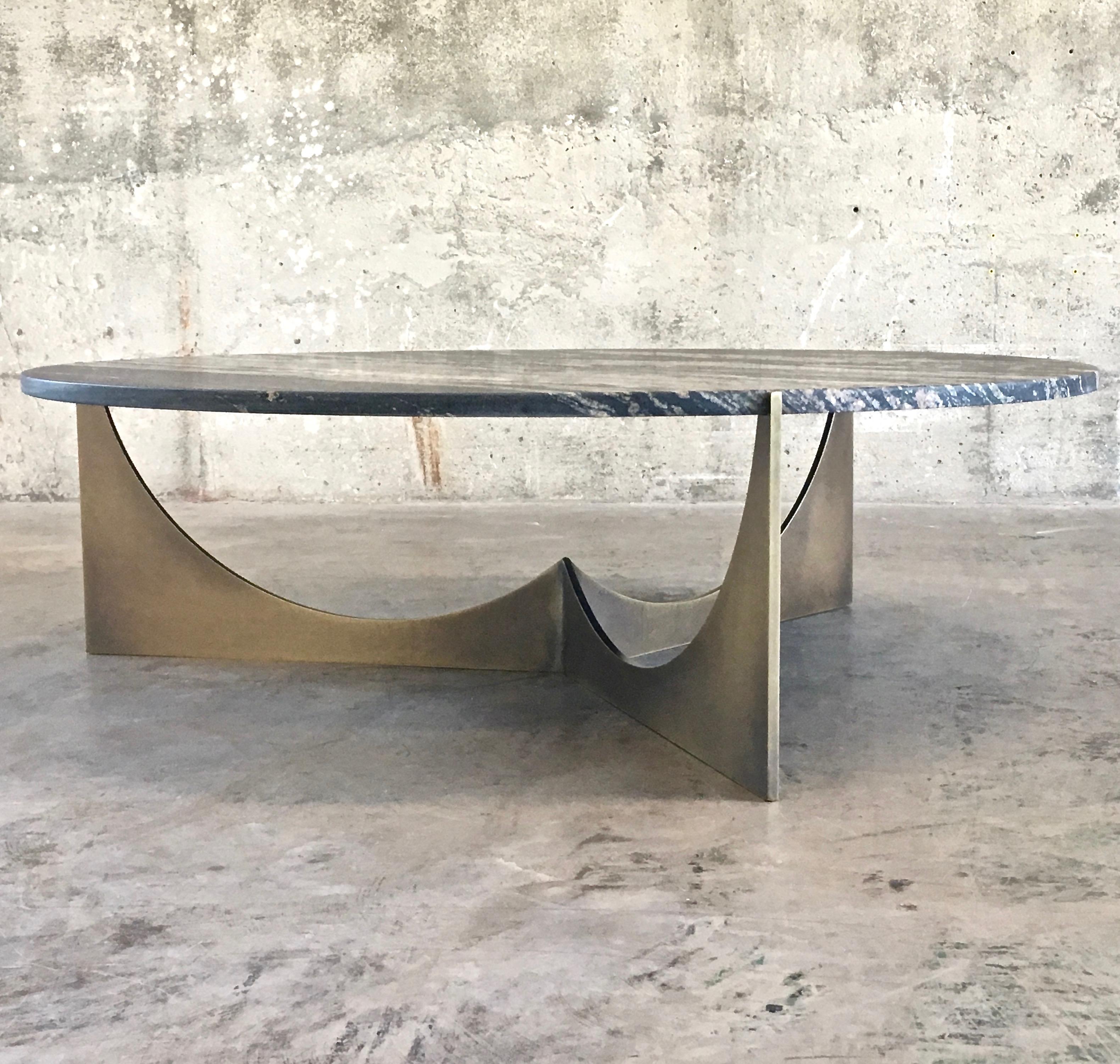 round brass coffee table
