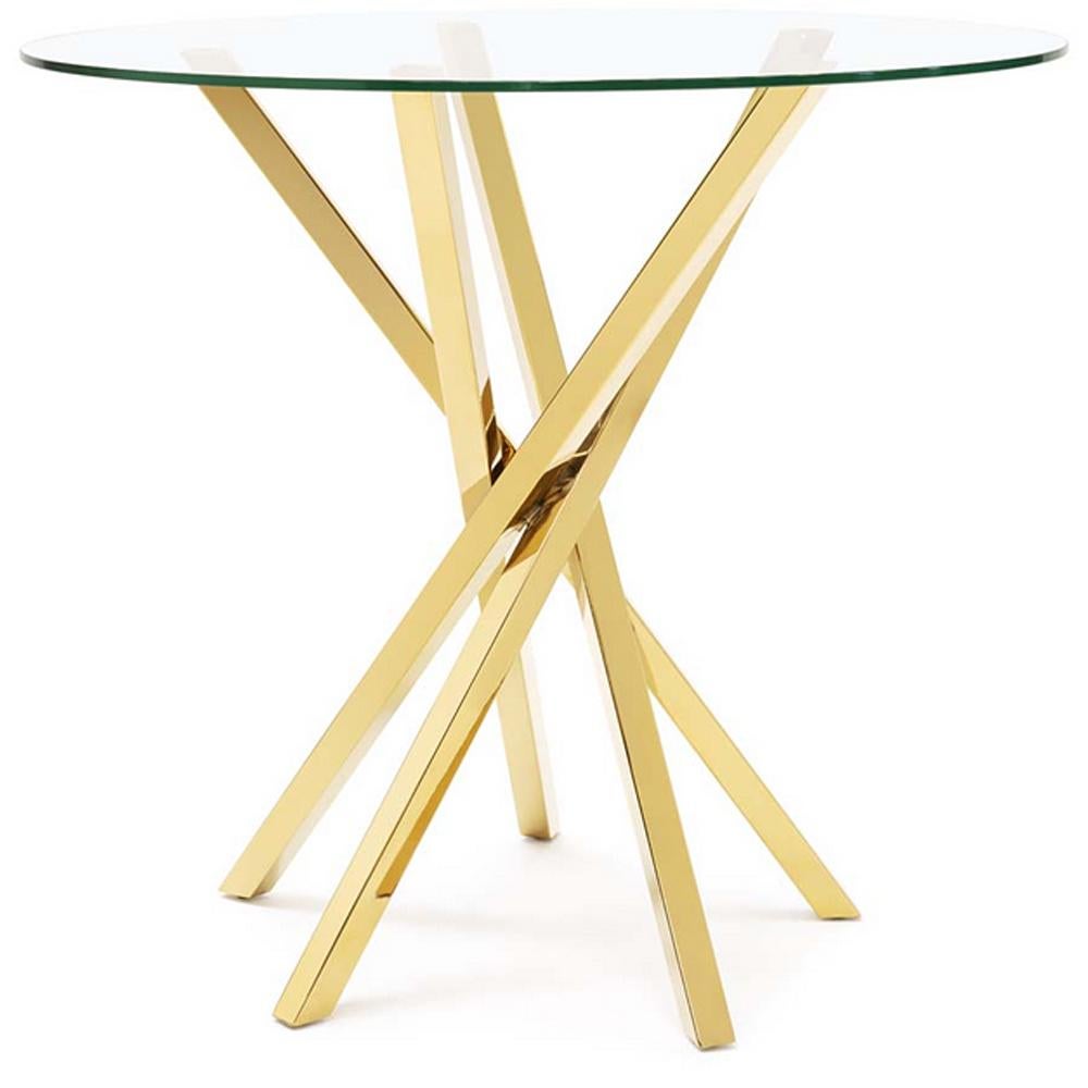 Gilt Eclipse Side Table in Gold Finish For Sale