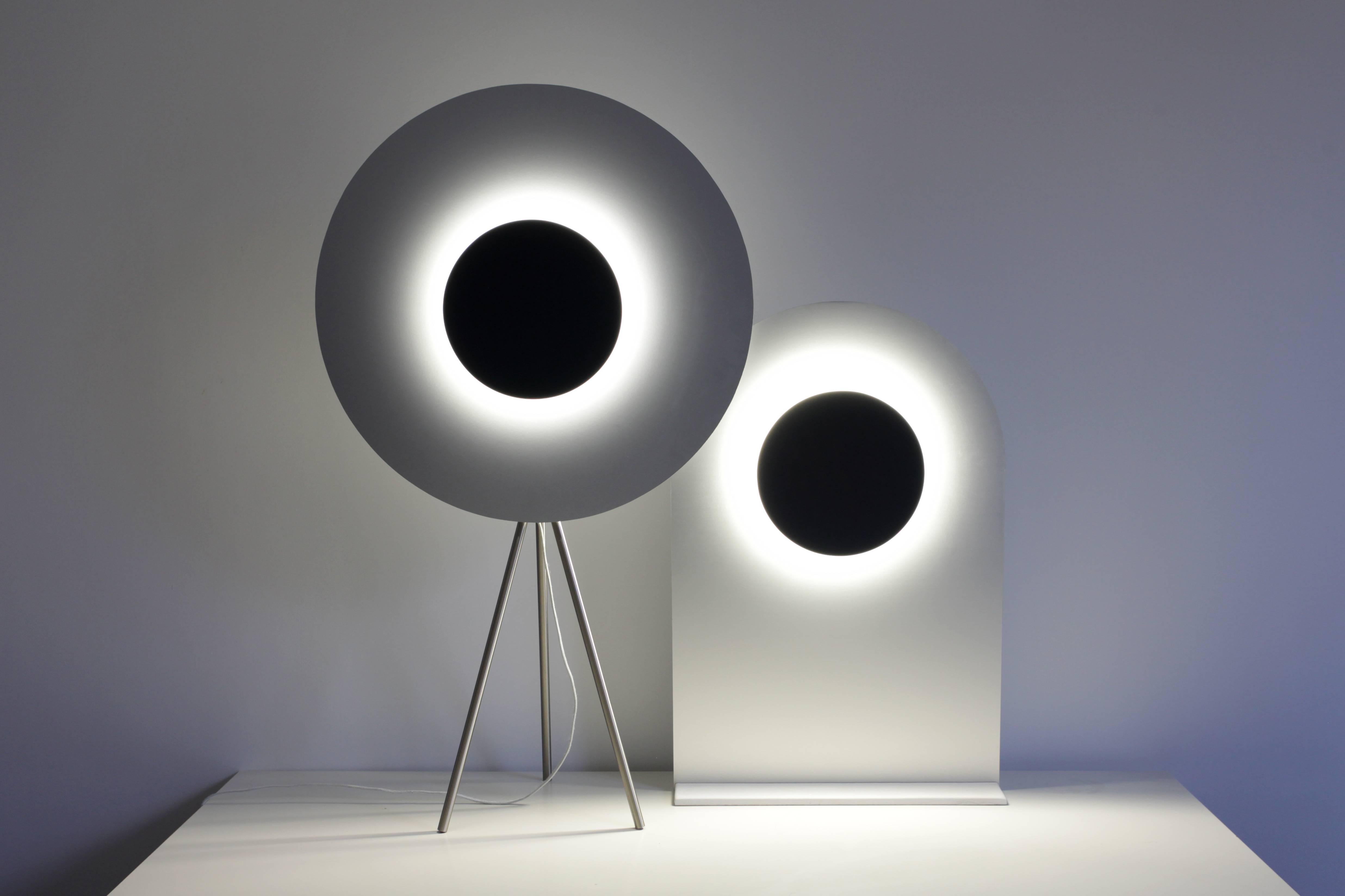 Aluminum Eclipse Table Lamp by Arturo Erbsman For Sale