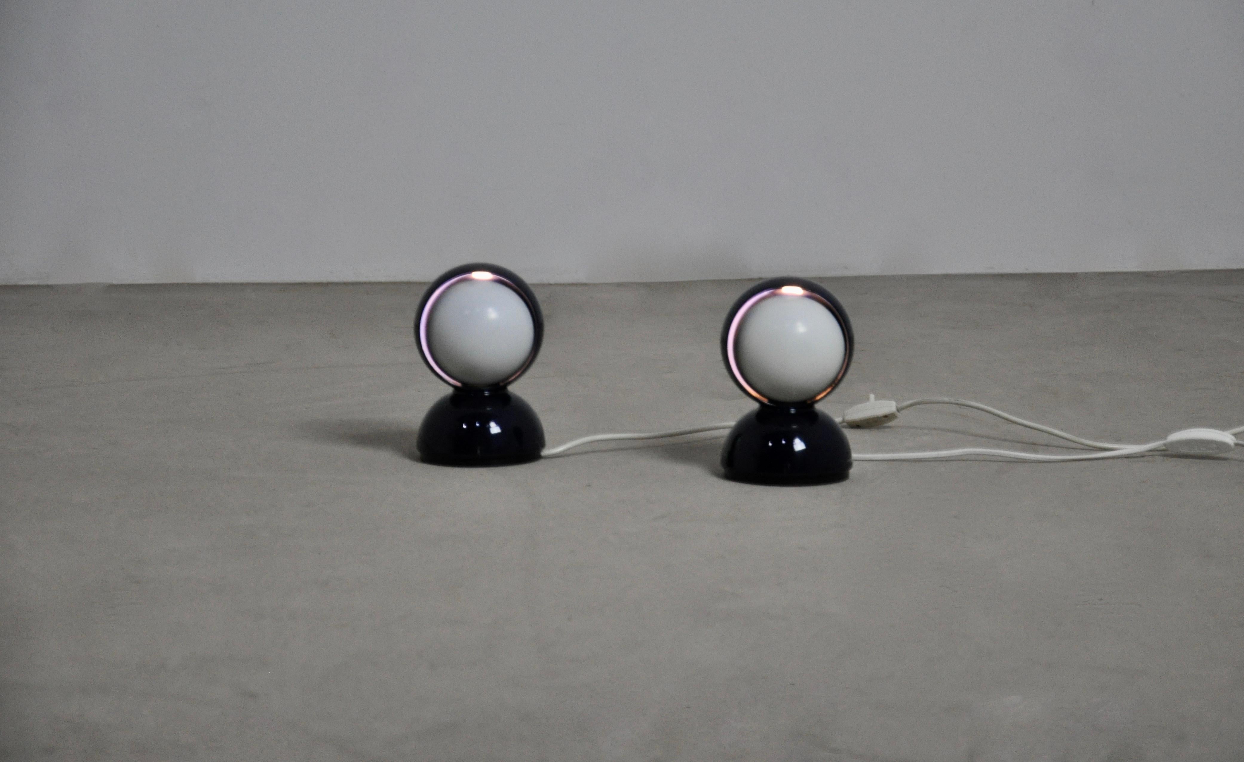 Eclipse Table Lamps by Vico Magistretti for Artemide, 1960s, Set of 2 3