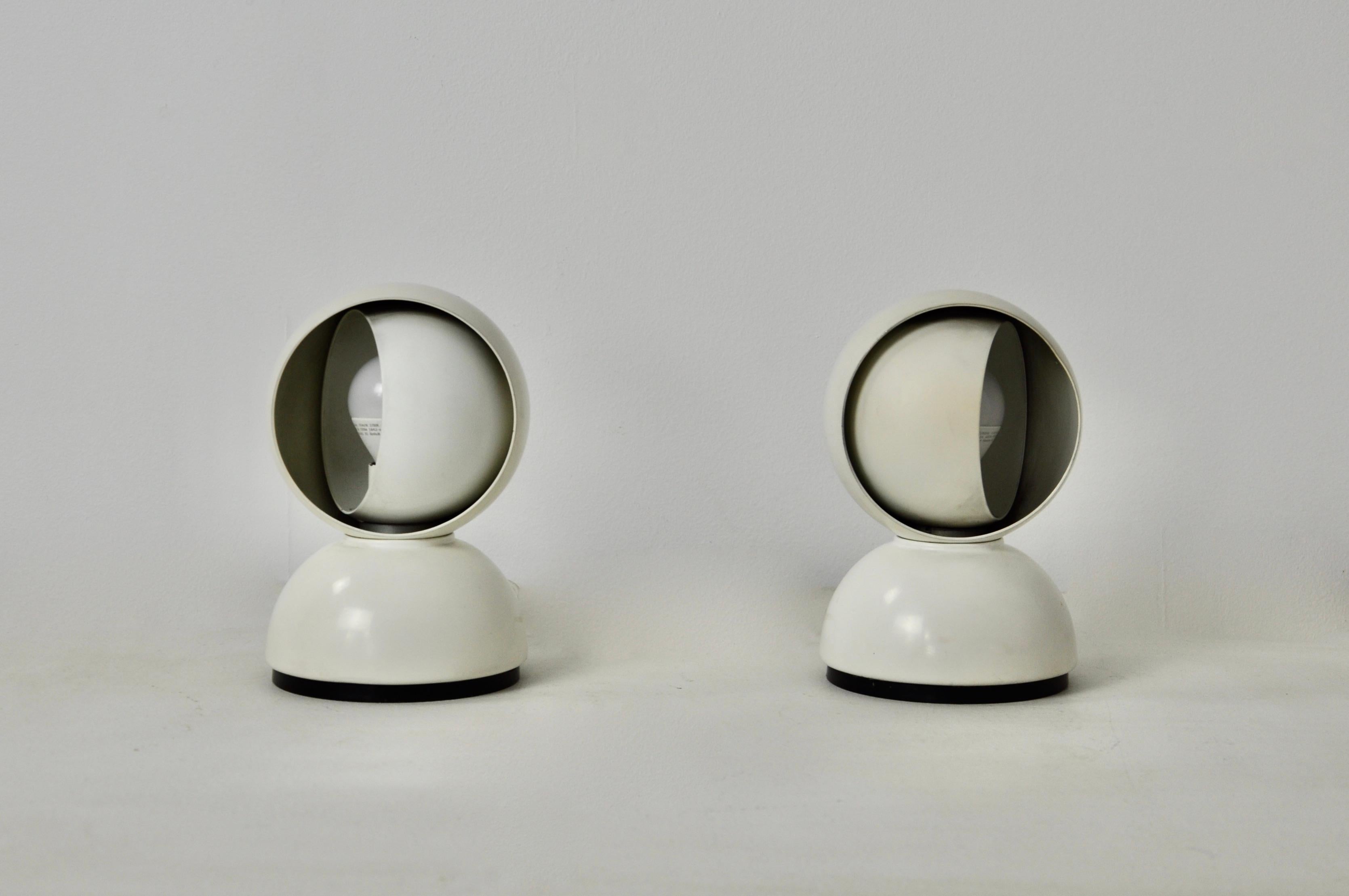 Mid-Century Modern Eclipse Table Lamps by Vico Magistretti for Artemide, 1960s, Set of 2