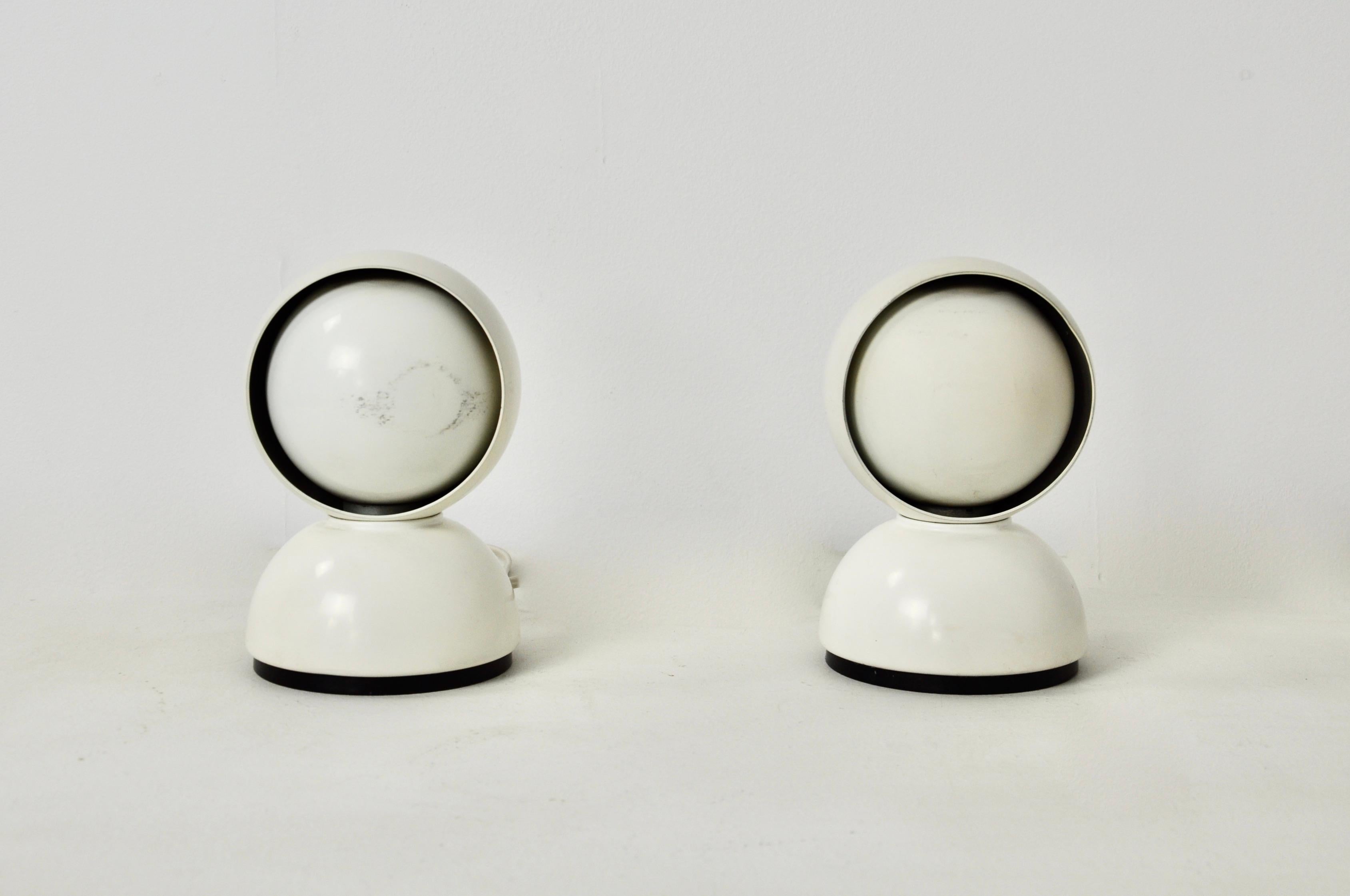 Eclipse Table Lamps by Vico Magistretti for Artemide, 1960s, Set of 2 In Good Condition In Lasne, BE