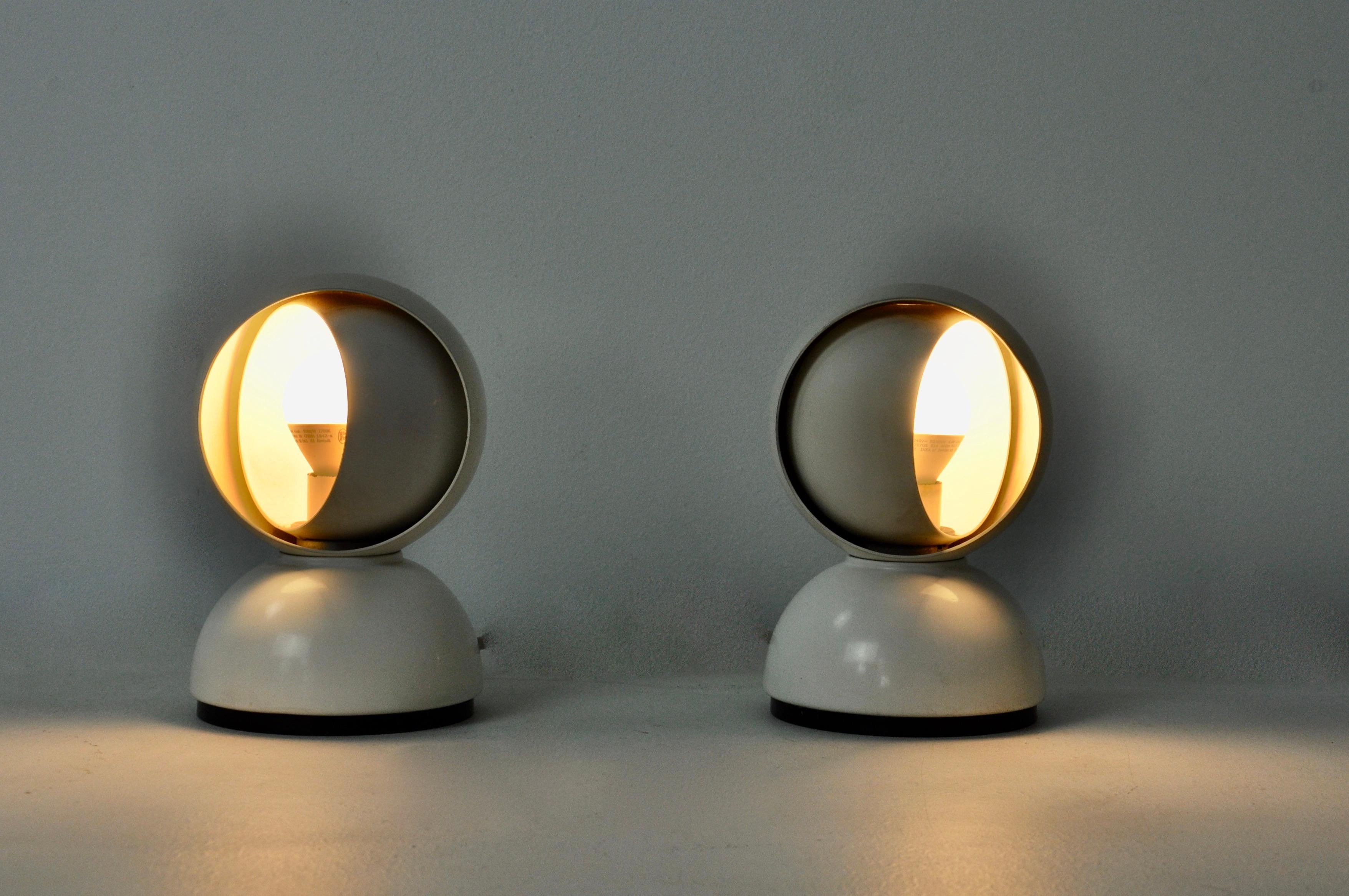 Metal Eclipse Table Lamps by Vico Magistretti for Artemide, 1960s, Set of 2