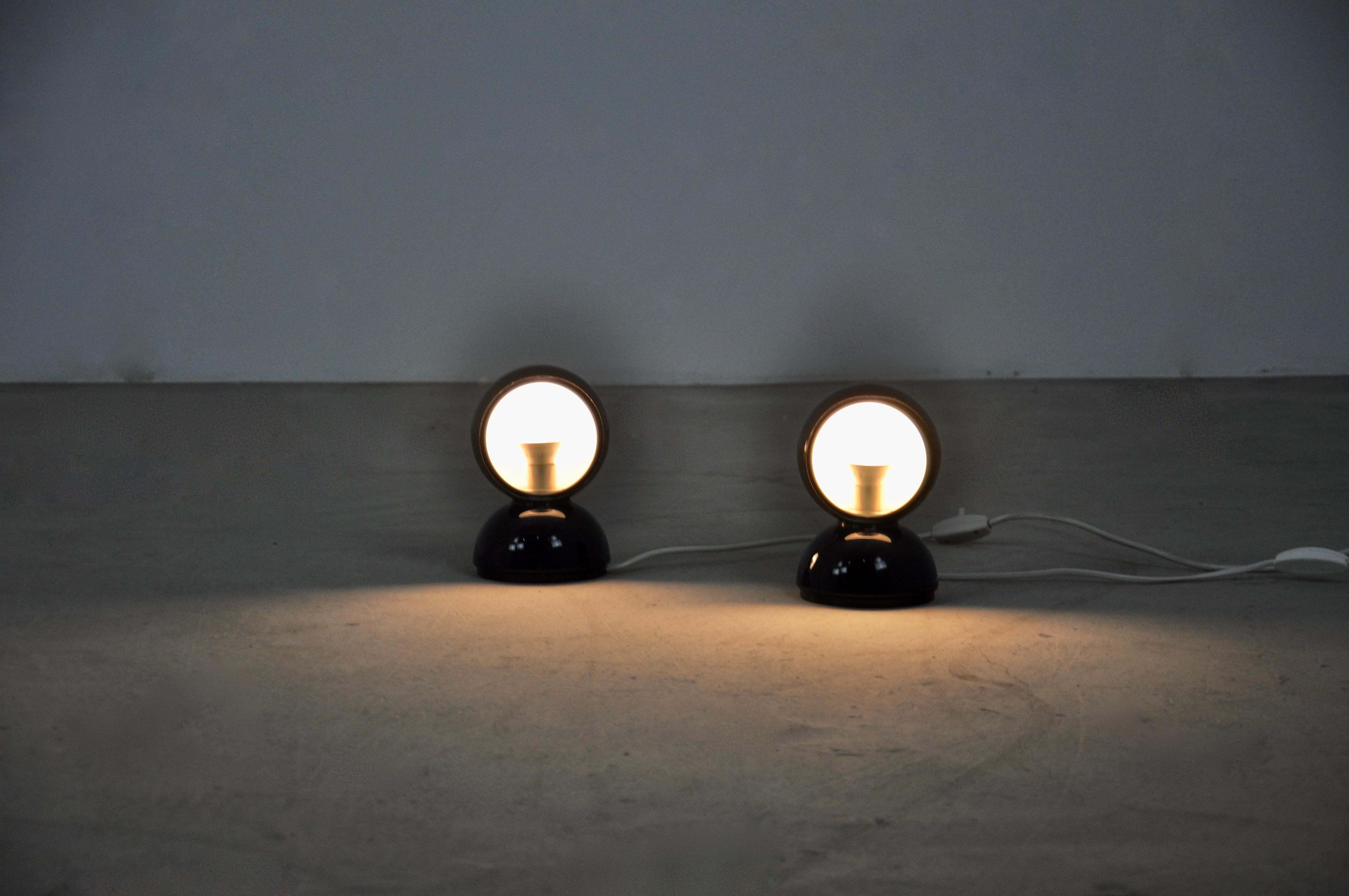 Eclipse Table Lamps by Vico Magistretti for Artemide, 1960s, Set of 2 1