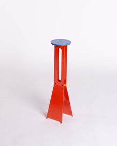 Eclipse Table – Orange and Blue Modern Powdercoated Steel Cocktail Table