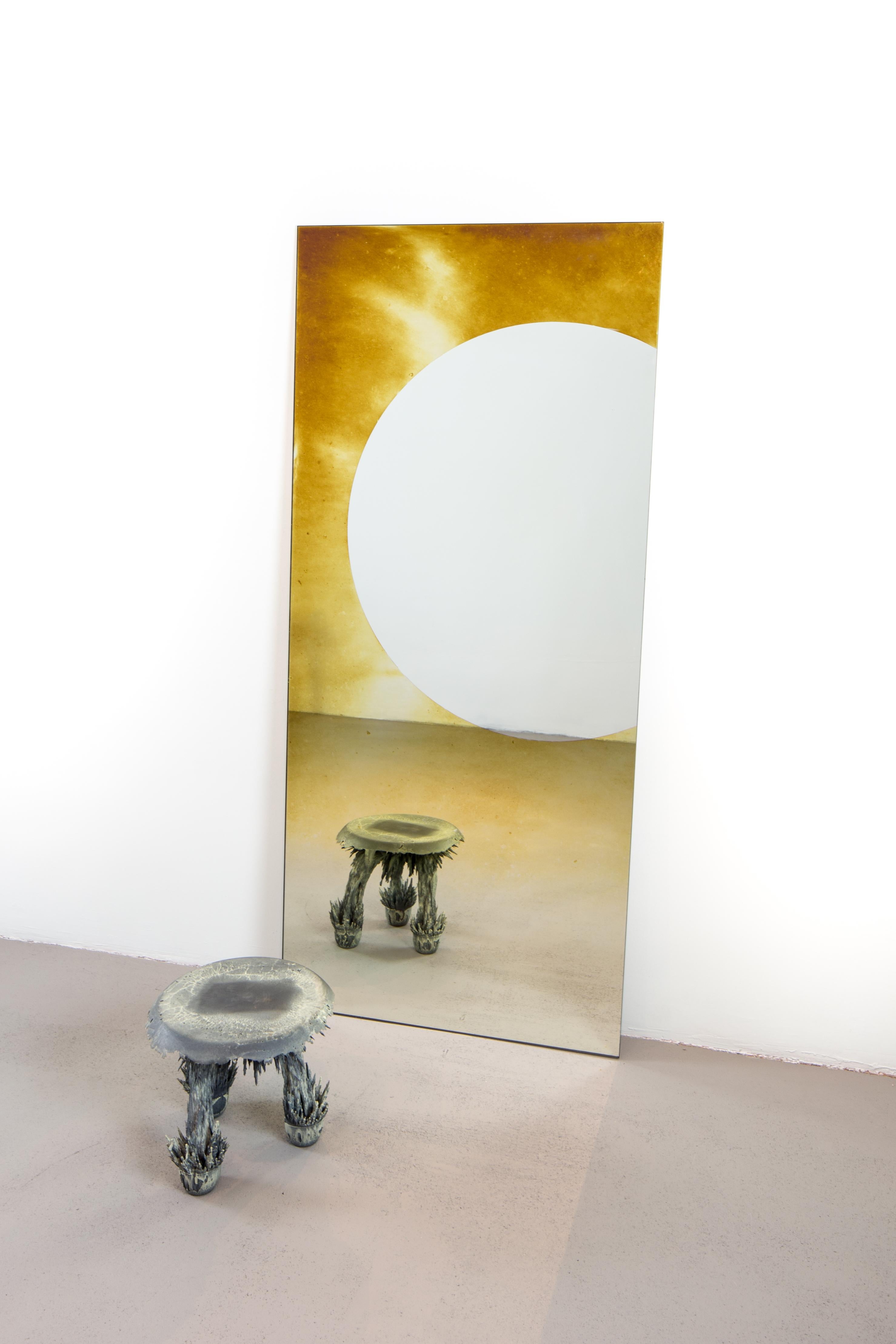 Contemporary Eclipse Transience Mirror 'off Center' For Sale