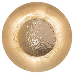 Eclipse Wall Sconce Handmade With Gold Plated Hammered Brass