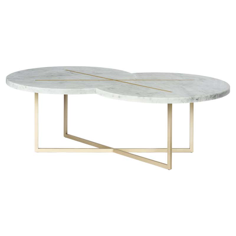 Eclipse Coffee Table in Gold Finish For Sale at 1stDibs