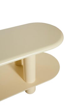 Scaffale Eclipso 2 in MDF laccato satinato beige e alluminio di Jaime Hayon