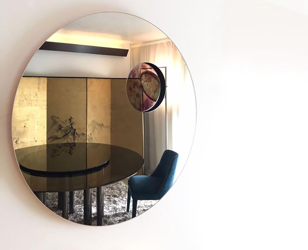 Contemporary Eclisse and Transito, the Round Wall Mirrors That Play with Space For Sale