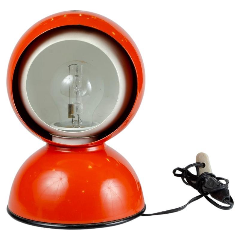 “Eclisse” Table Lamp by Vico Magistretti for Artemide, Italy, 1970s – Orange For Sale