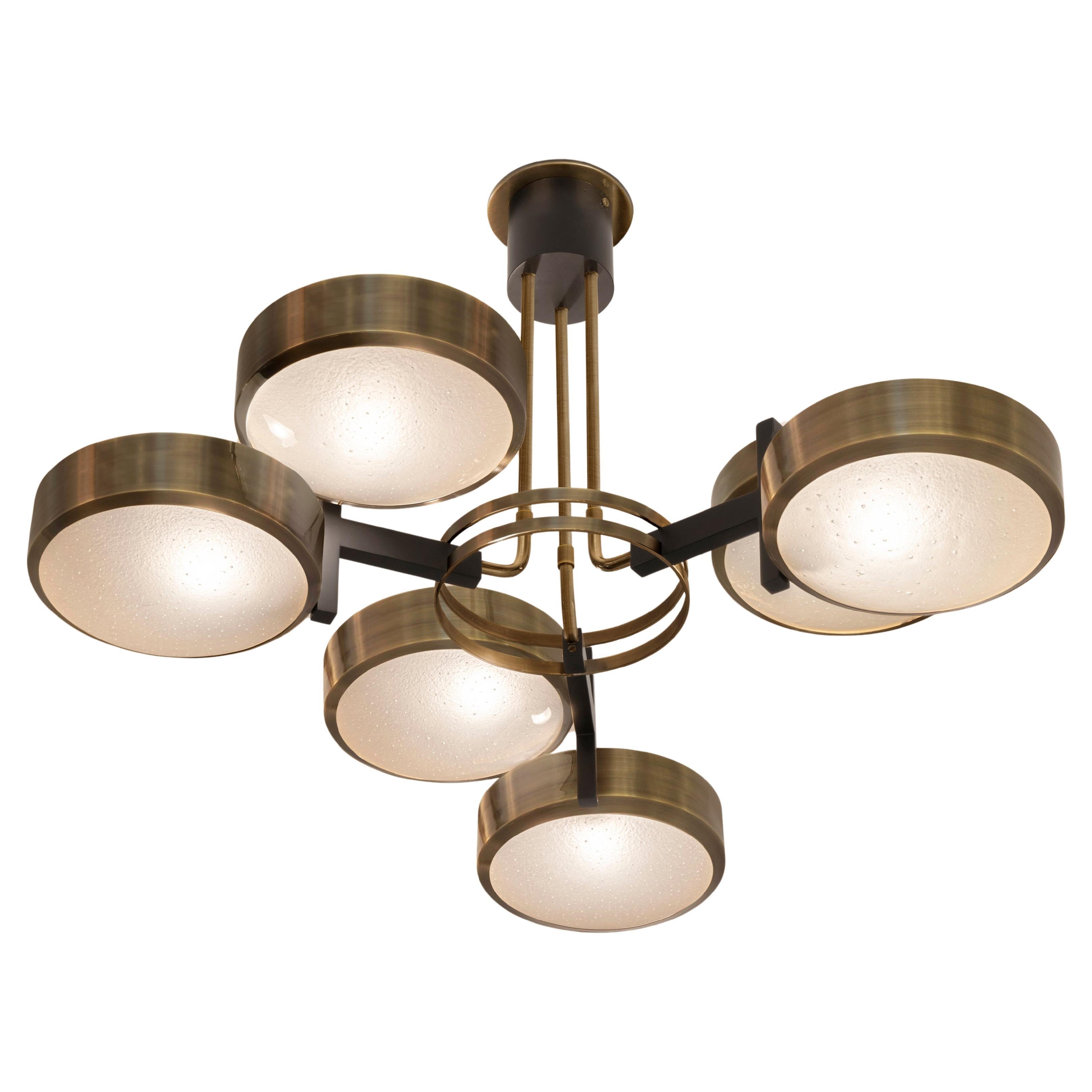 Eclissi Ceiling Light by Gaspare Asaro-Bronze and Black Finish For Sale