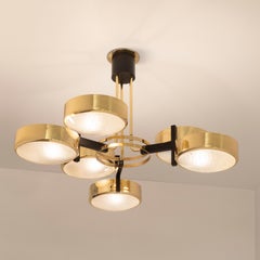 Eclissi Ceiling Light by Gaspare Asaro-Polished Brass and Black Finish