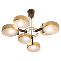 Eclissi Ceiling Light by Gaspare Asaro-Polished Brass and Black Finish