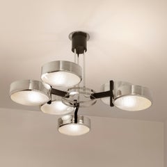 Eclissi Ceiling Light by Gaspare Asaro-Polished Nickel and Black Finish