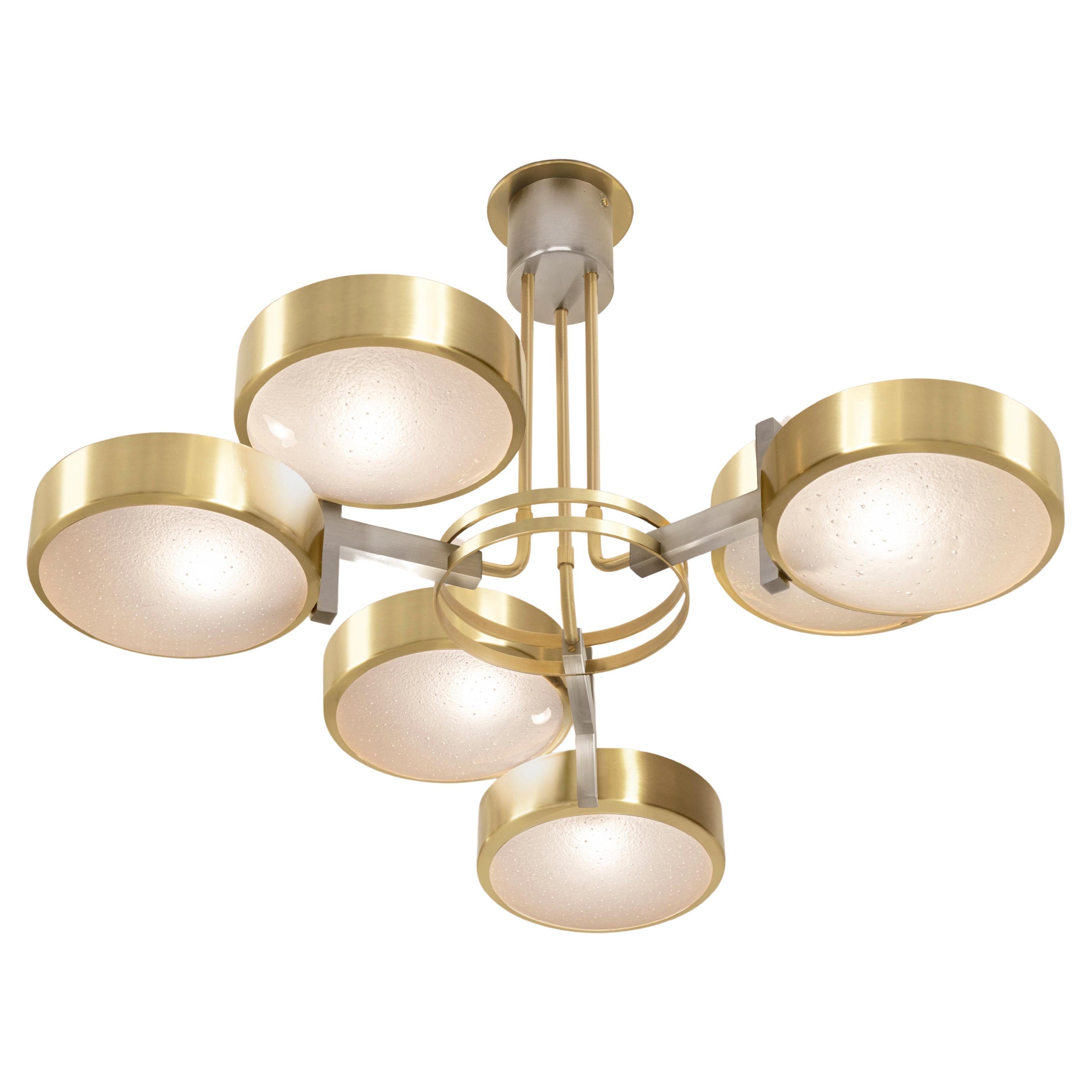 Eclissi Ceiling Light by Gaspare Asaro- Satin Brass and Satin Nickel Finish For Sale