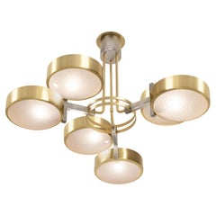 Eclissi Ceiling Light by Gaspare Asaro- Satin Brass and Satin Nickel Finish