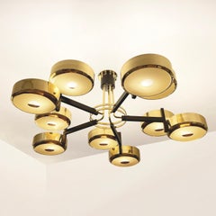 Eclissi Grande Ceiling Light by Gaspare Asaro. Carved Glass Version