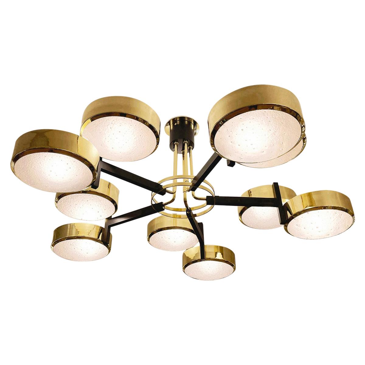 Eclissi Grande Ceiling Light by Gaspare Asaro - Murano Glass Version For Sale