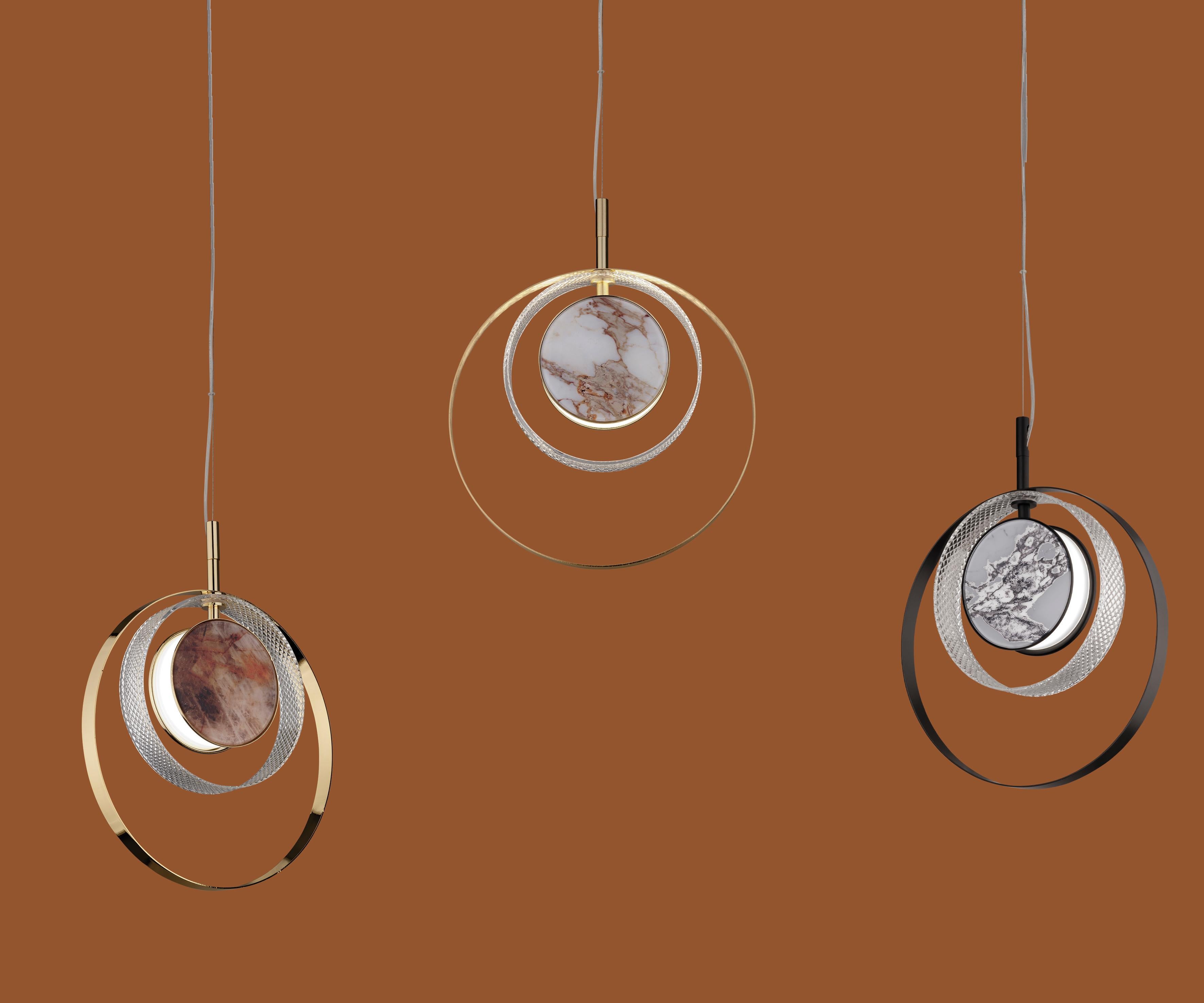 XXI secolo e contemporaneo Lampada a sospensione Eclissi S1 di Euroluce Lampadari in vendita
