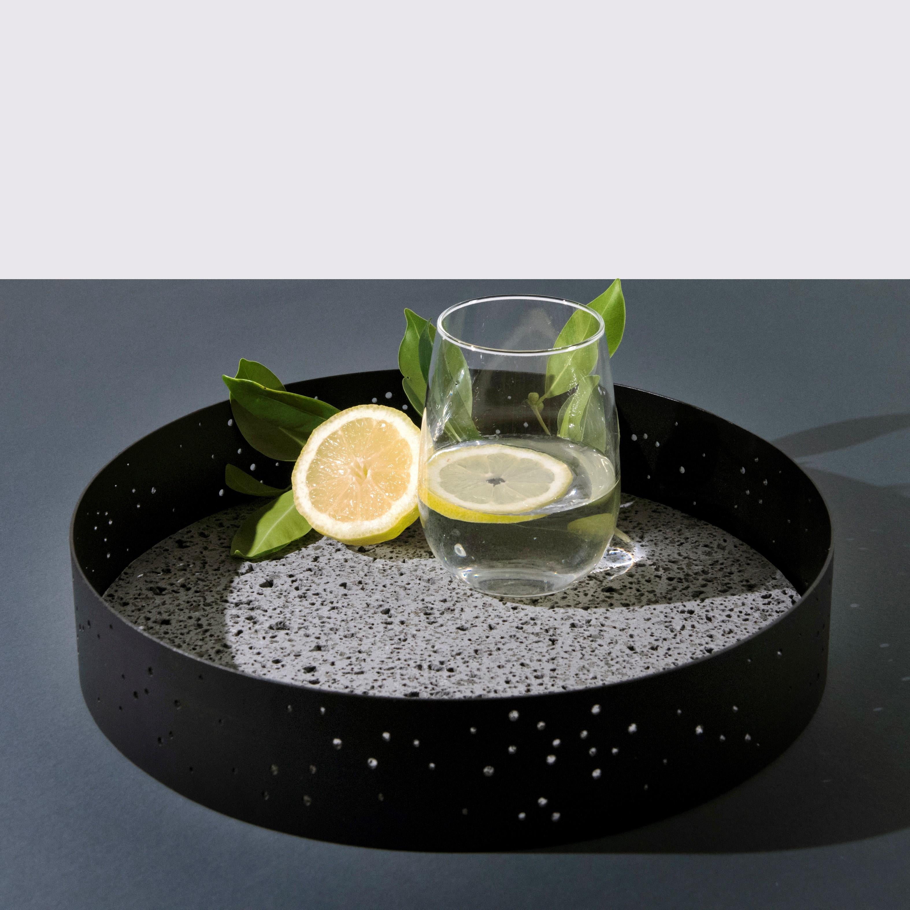 Plateau et centre de table Eclittica Design en marbre Blanco Namibia par Stella Orlandino en vente 2