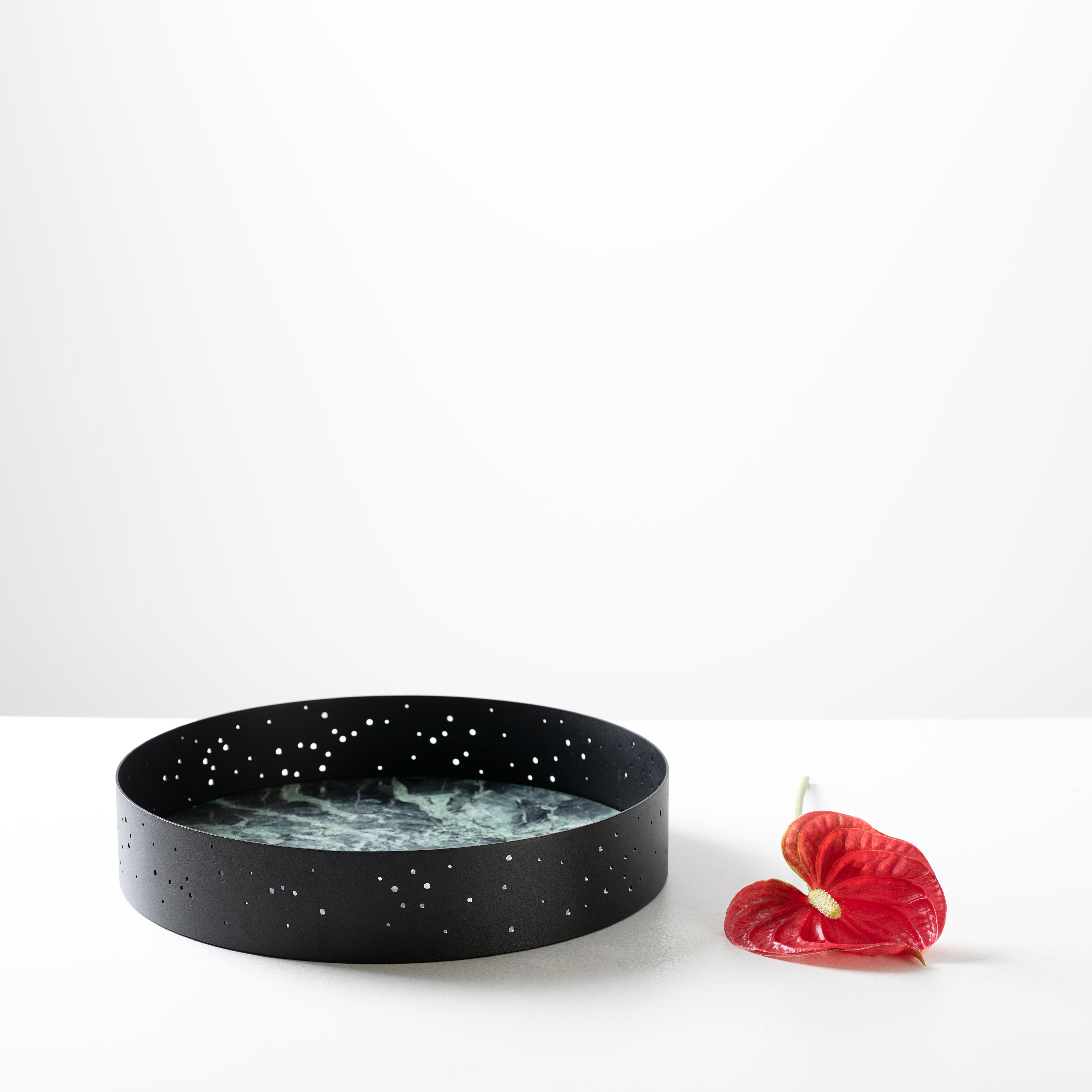 Plateau et centre de table Eclittica Design en marbre Blanco Namibia par Stella Orlandino en vente 10