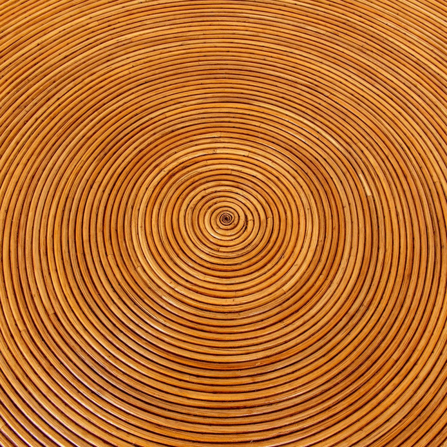 Table de salle à manger à piédestal en rotin écologique par Rene Houben en vente 4