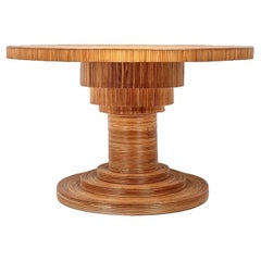 Eco-friendly Rattan Pedestal Dining Table By Rene Houben
