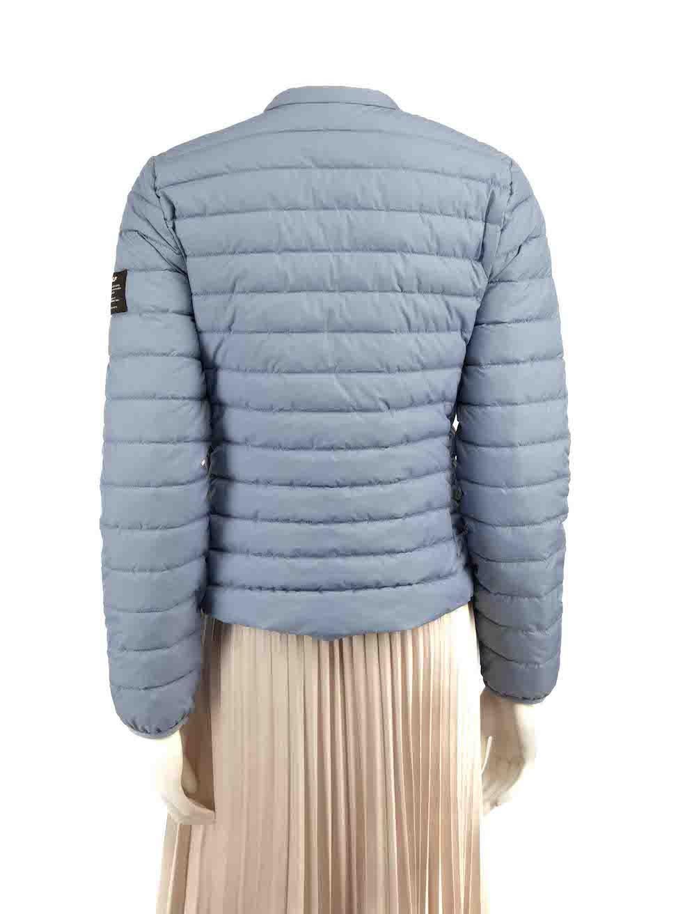 Ecoalf Blue Padded Quilt Jacket Size S In Good Condition For Sale In London, GB