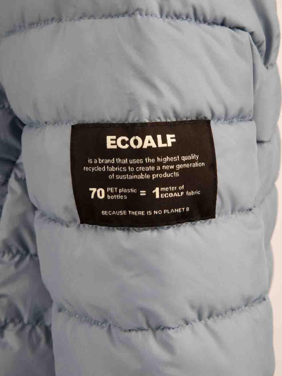 Women's Ecoalf Blue Padded Quilt Jacket Size S For Sale