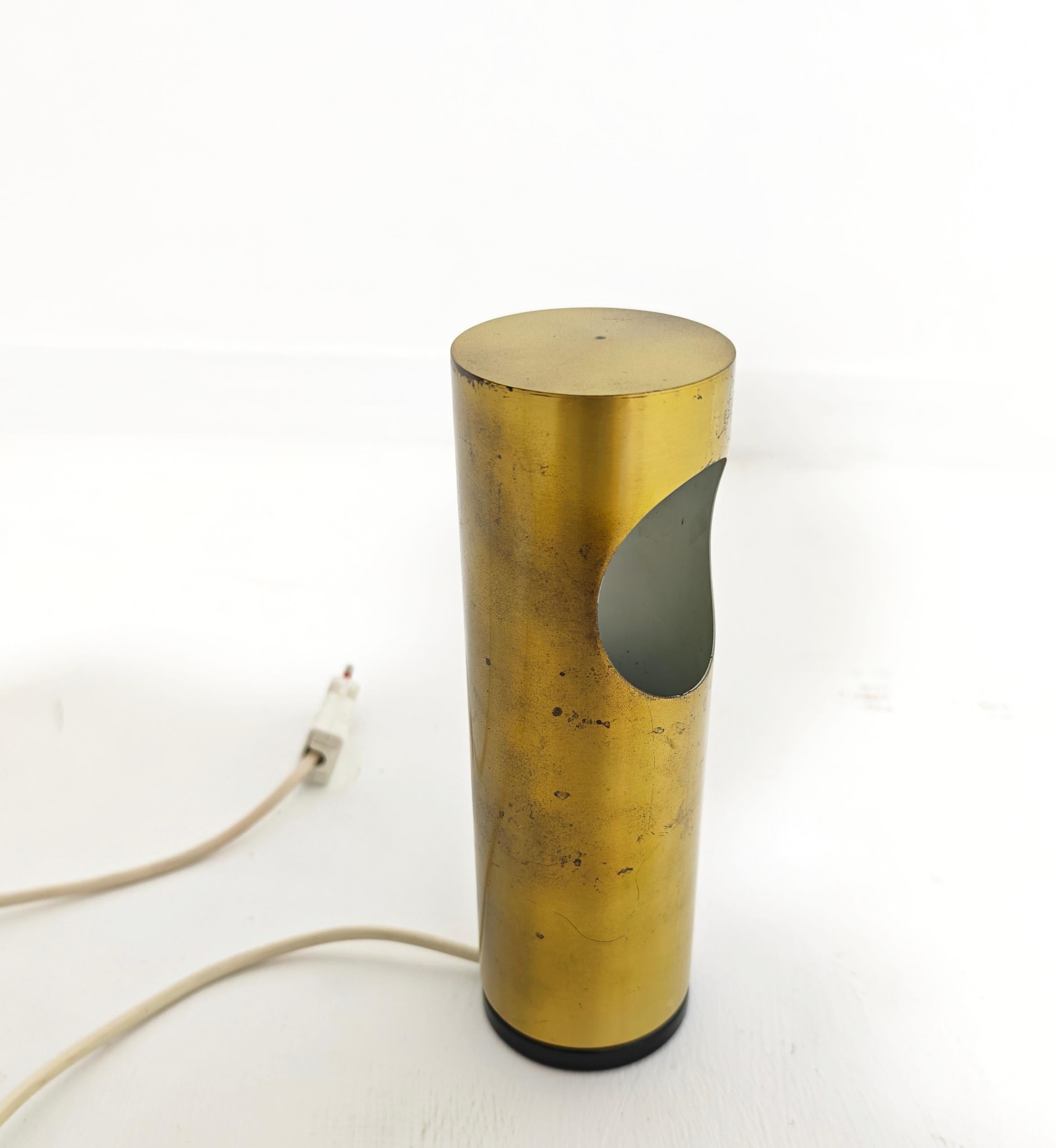 Ecolight Milano Design Italia Años 70 Lámpara de mesa de latón Moderna de mediados de siglo Latón en venta