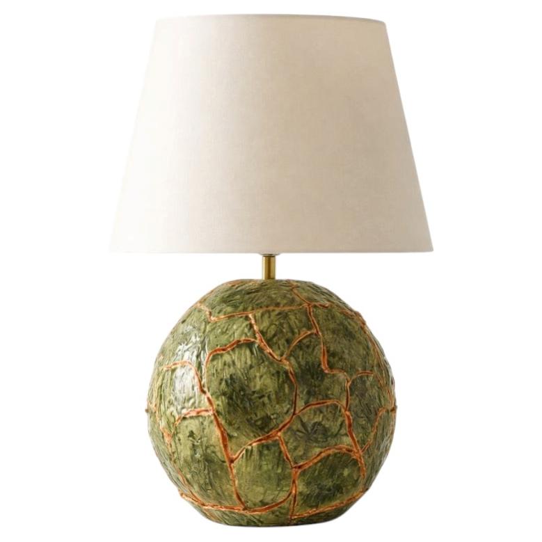 Ecorce Table Lamp in Ceramic, Copper and Cotton by POPUS EDITIONS