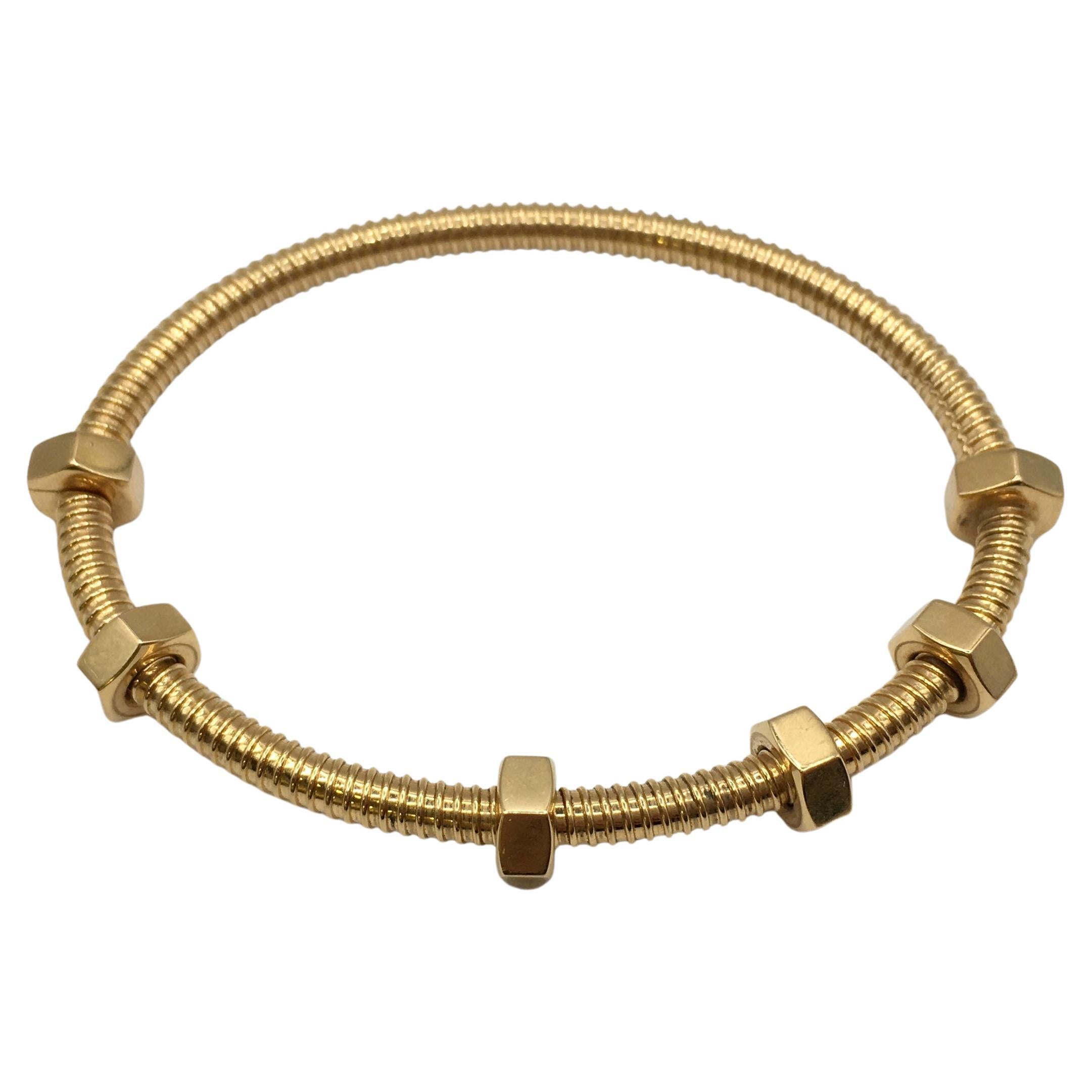 Écrou de Cartier 18K Rose Gold Bracelet Size 15
