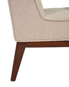 Beige Bouclé Sophia Slipper Chair by Edward Wormley for Dunbar - a Pair