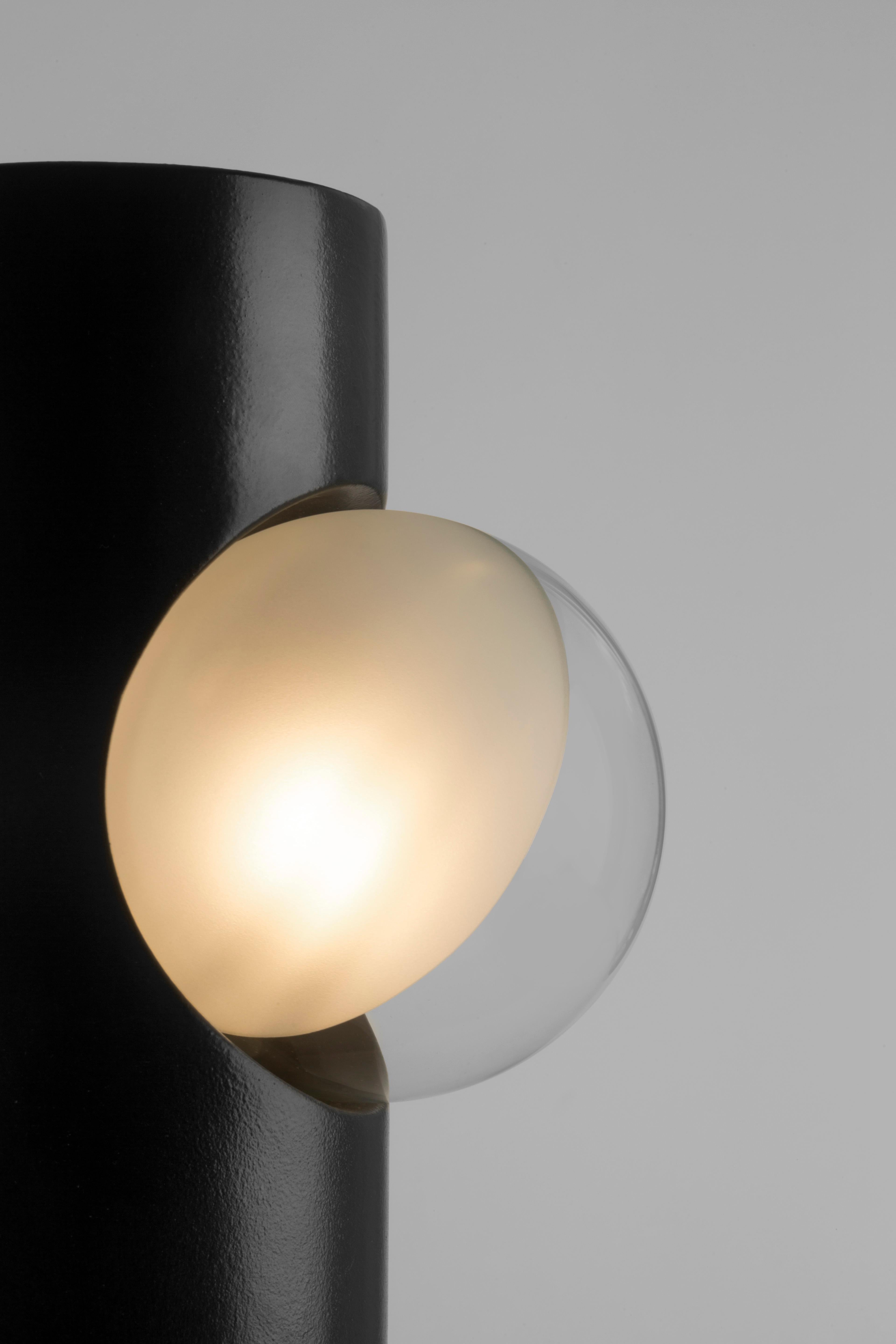 Contemporary Ecru Gloss Post Lamp by Subject Bureaux For Sale