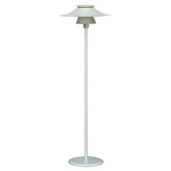 Ecru Metal Floor Lamp 1970s Vintage Danish Design