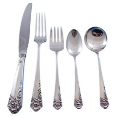 Estasi di Amston - Set di posate in argento sterling per 8 persone - Servizio da 41 pezzi per la cena