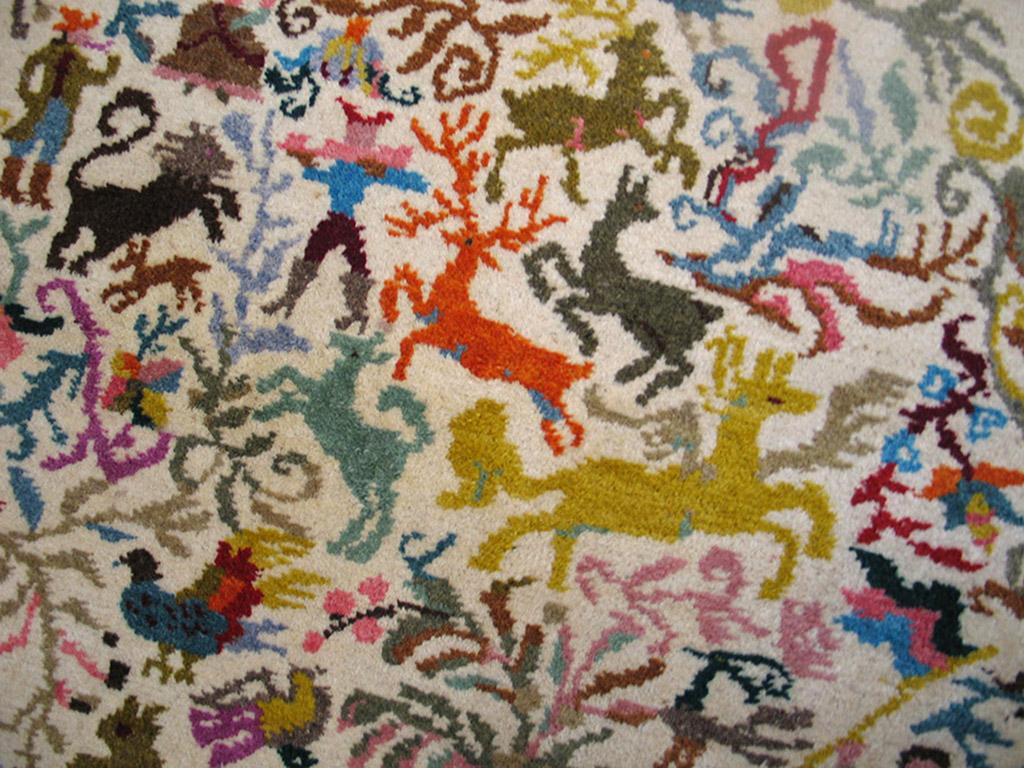 Hand-Knotted Mid 20th Century Ecuadorian Carpet ByOlga Fisch ( 11' x 13'4