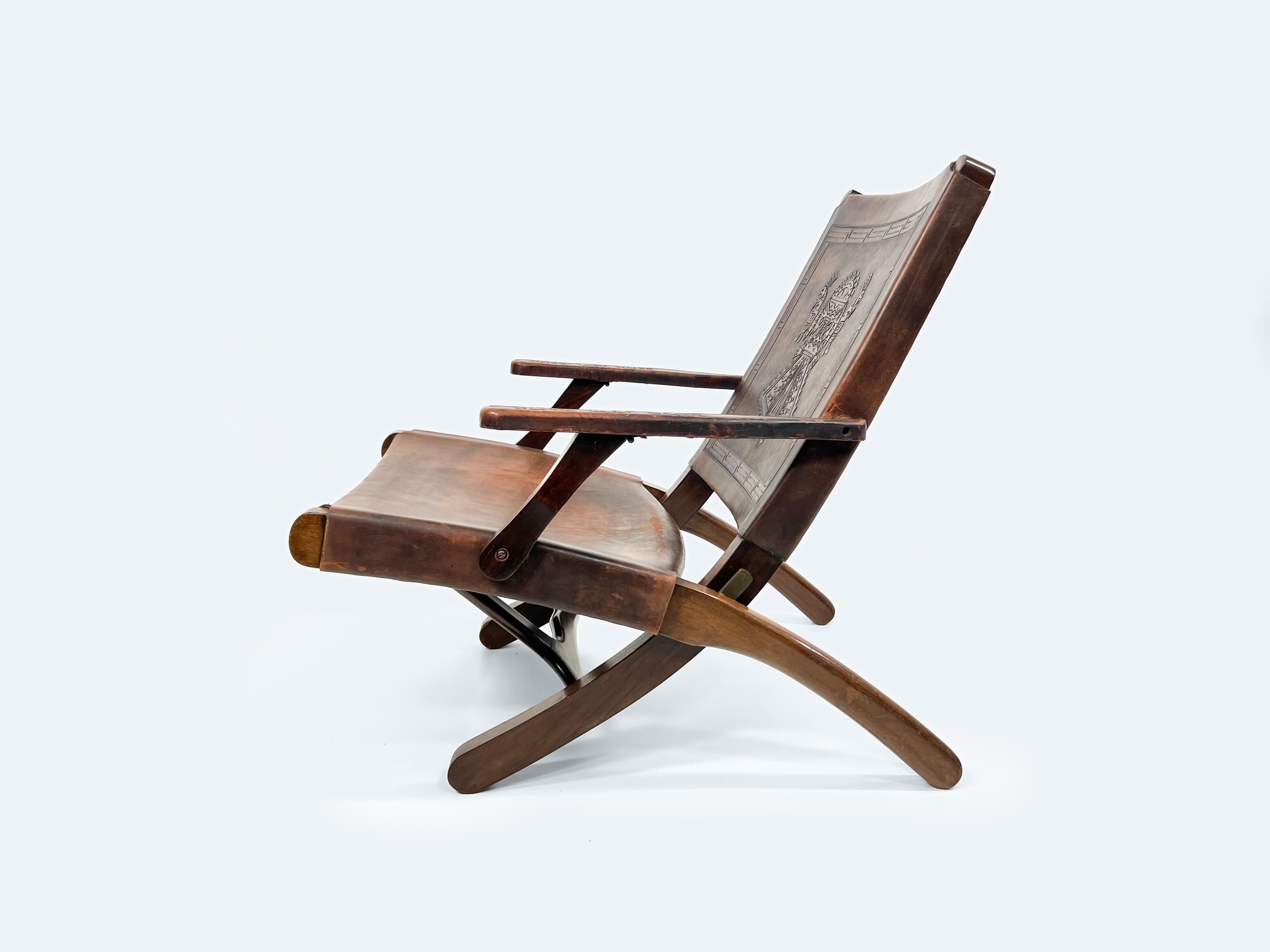 Sillón plegable ecuatoriano de Angel Pazmino para Muebles De Estilo, años 60 Ecuatoriano en venta
