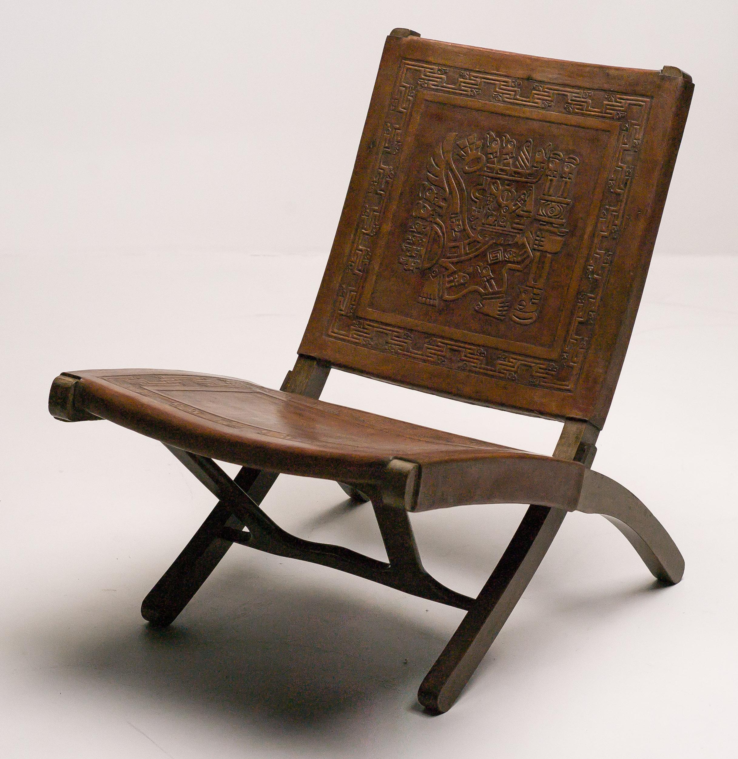 Mid-Century Modern Ecuadorian Folding Chair by Angel Pazmino