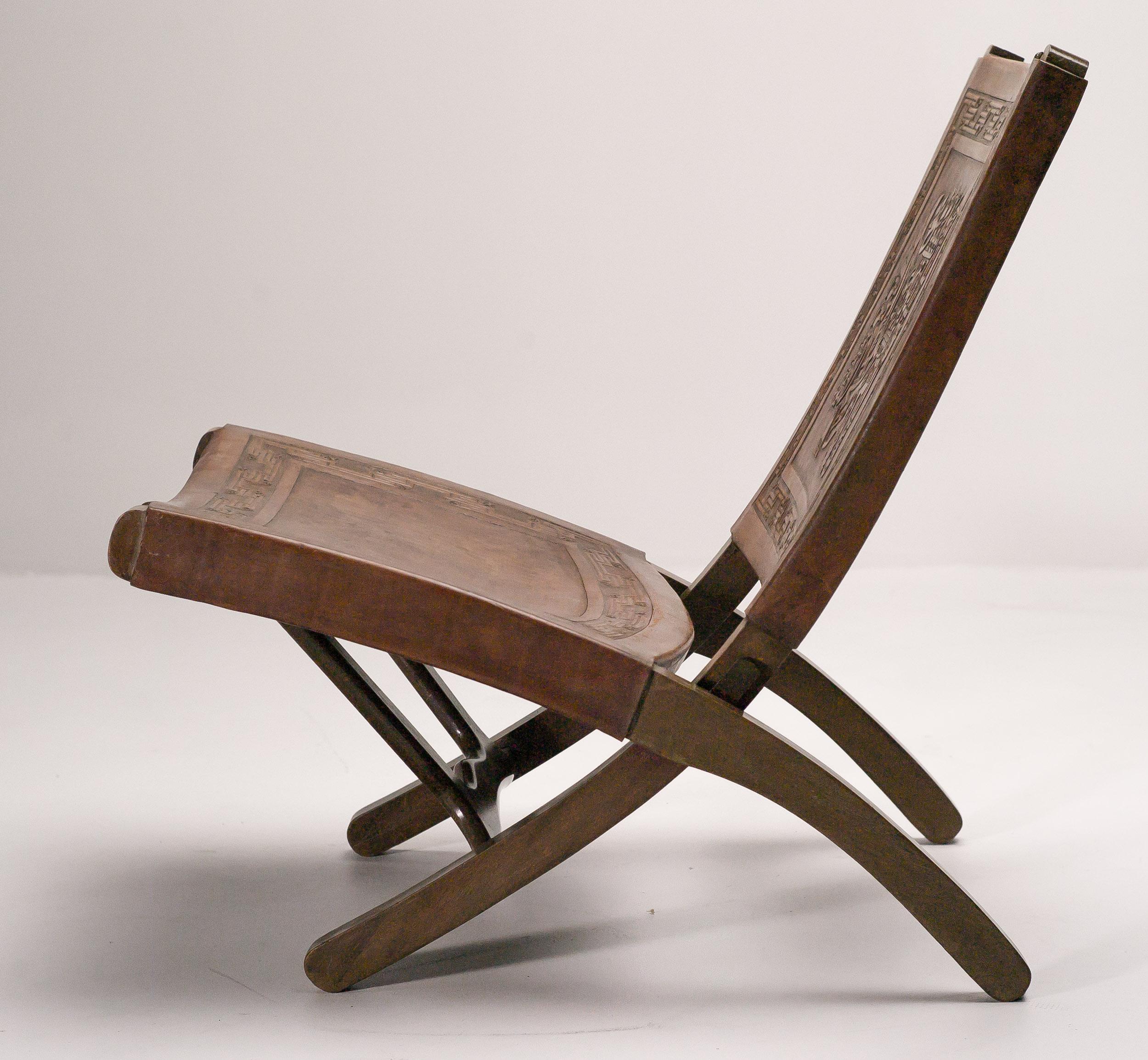 Ecuadorean Ecuadorian Folding Chair by Angel Pazmino