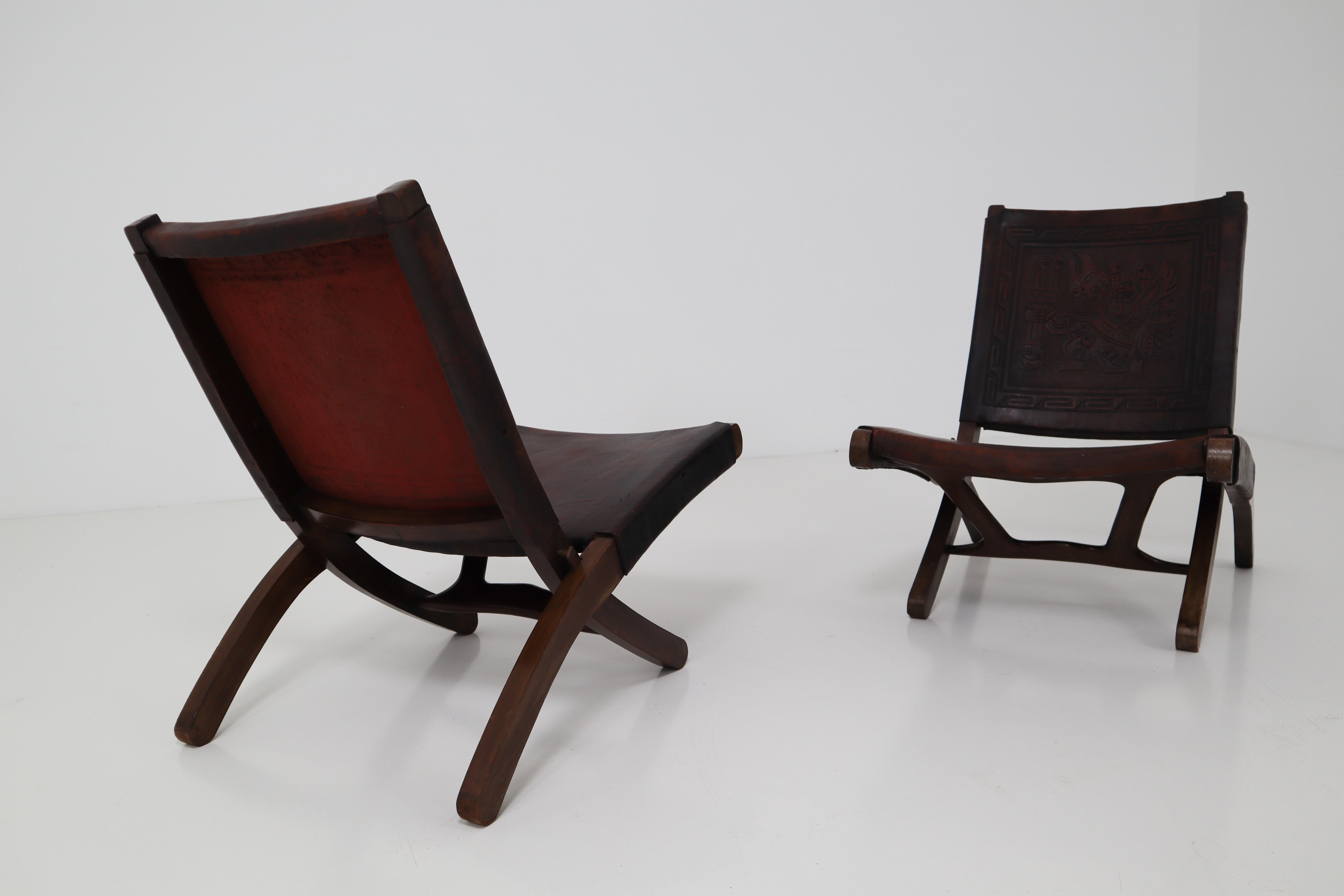 Ecuadorian Folding Chairs by Angel Pazmino for Muebles De Estilo In Good Condition In Almelo, NL
