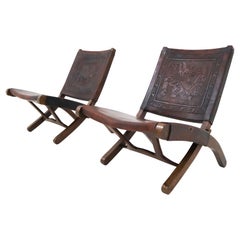 Vintage Ecuadorian Folding Chairs by Angel Pazmino for Muebles De Estilo