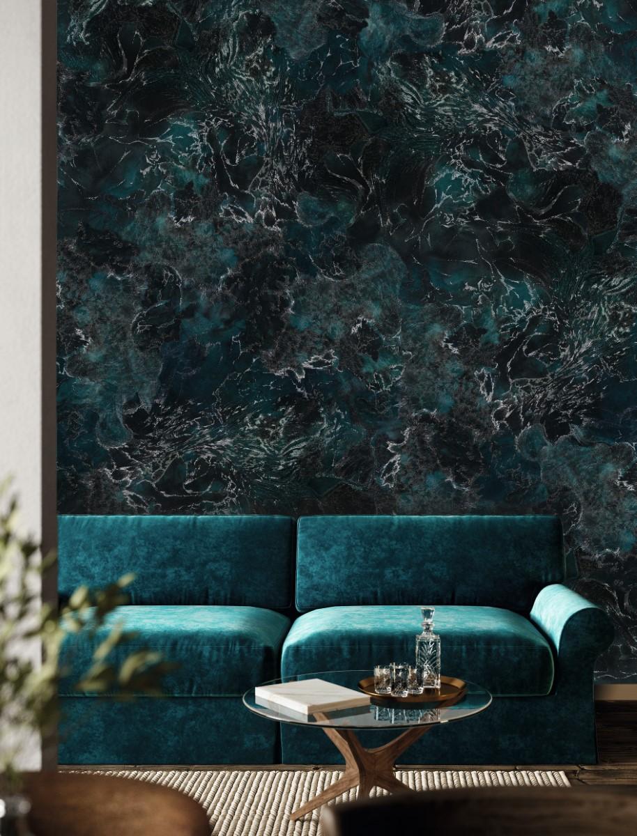 All our products are custom made. The price per square meter is 91$. The price shown is for a 350cm wide by 250cm high wall

Écumes is a design based on needlepoint on dyed silk by Clémentine Brandibas.

With 